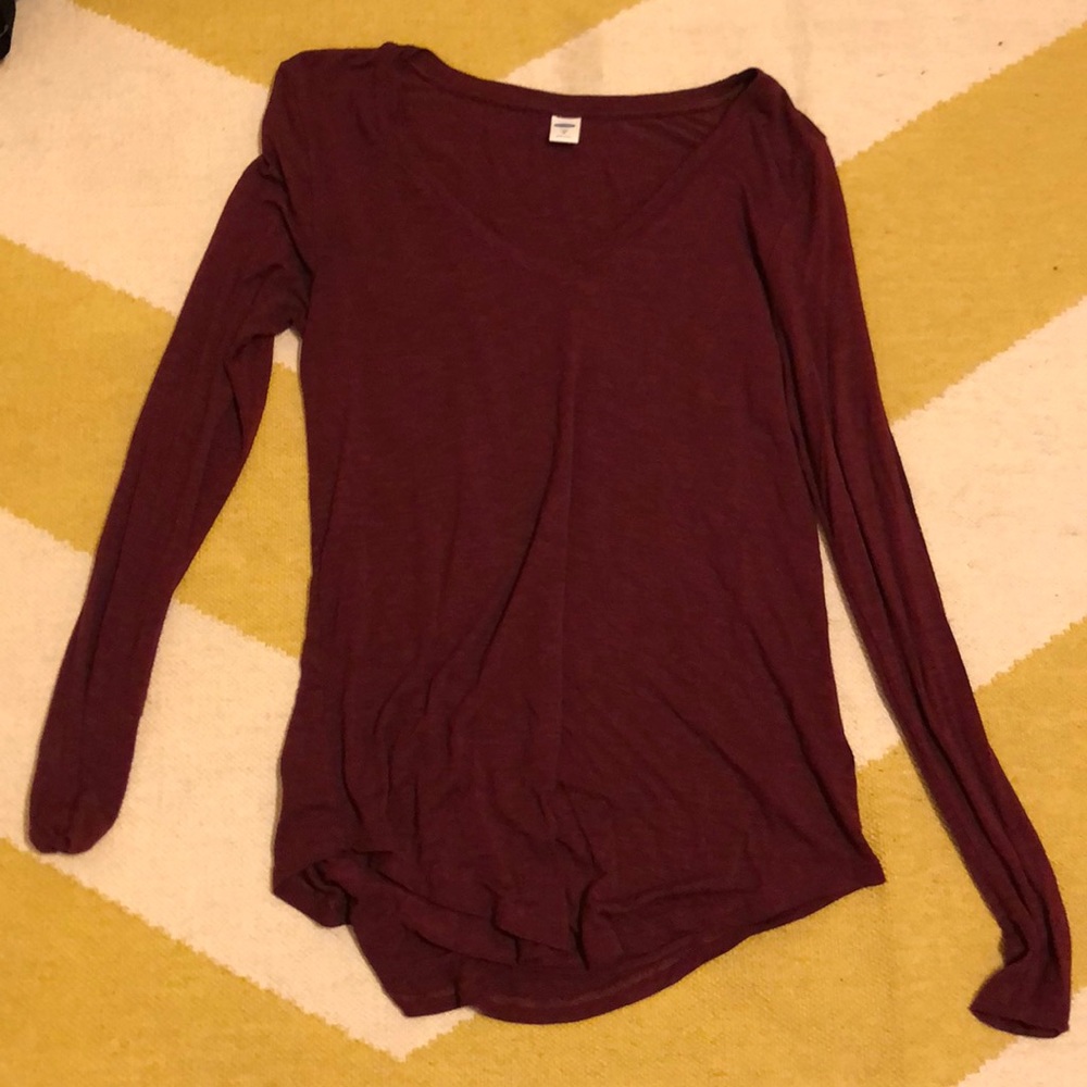 Old Navy Long Sleeve V Neck Tee